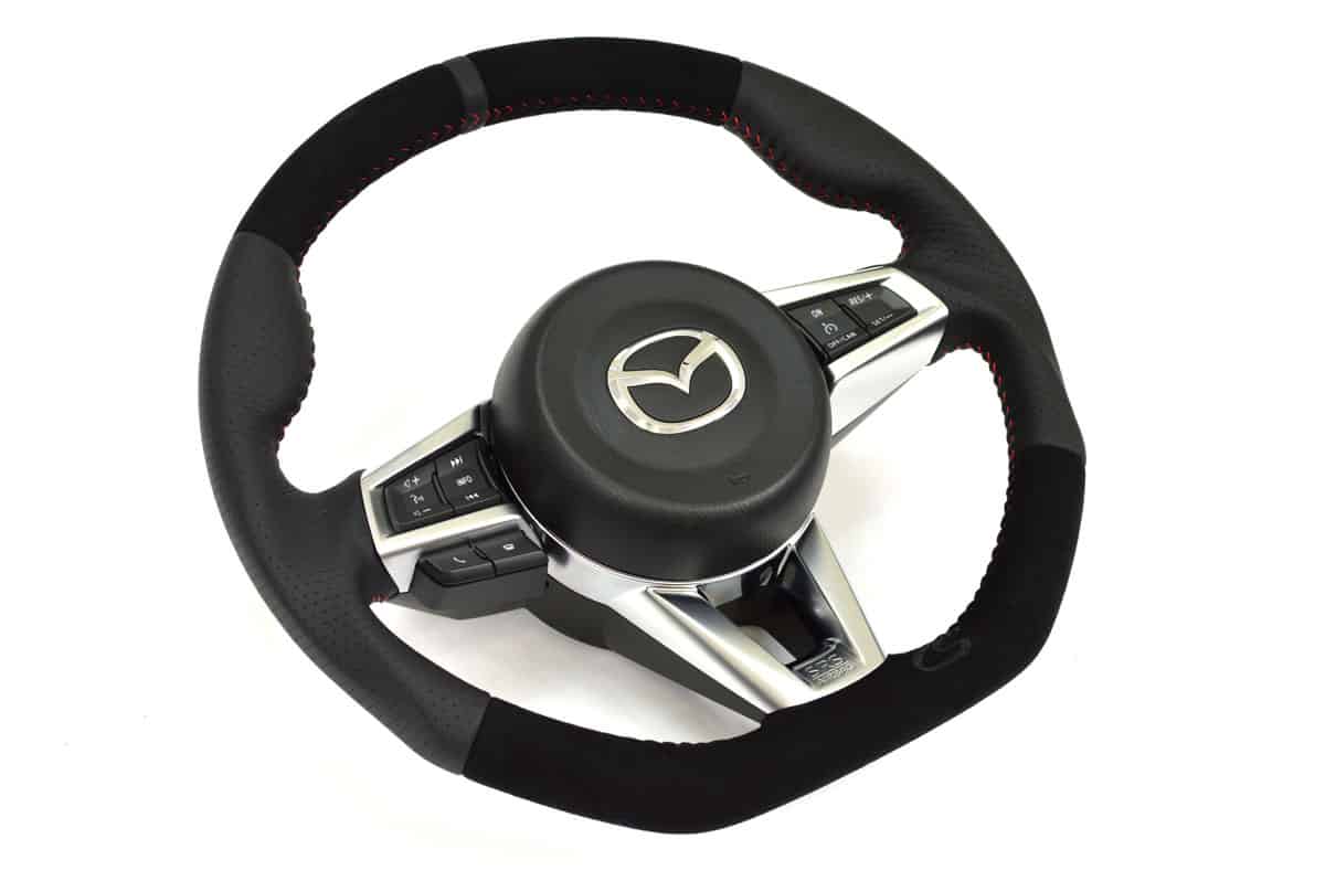 mx5 leather steering wheel wrap kit